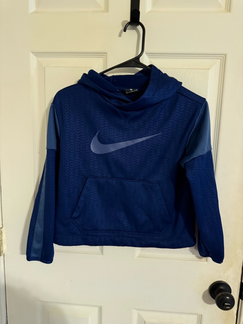 Nike Blue Pullover Hoodie with Swoosh